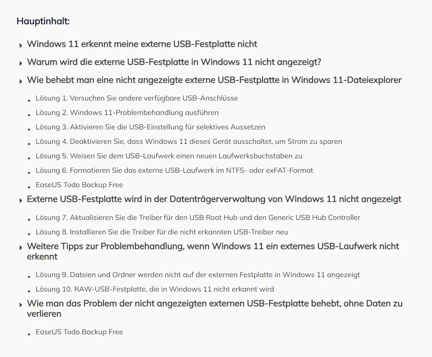 Externe Festplatte wird unter Windows 11 Home nicht erkannt Festplatten & Laufwerke